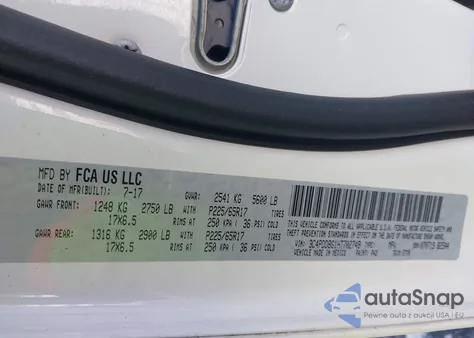 2017 Dodge Journey Sxt Awd из США, поврежденный, VIN 3C4PDDBG1HT702749